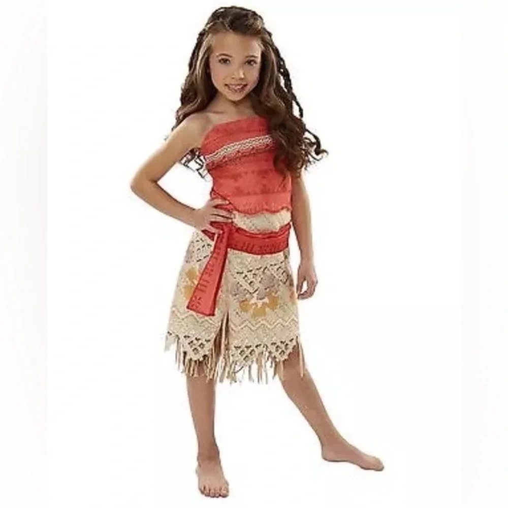 Disney Girls Red and Cream Moana Costume